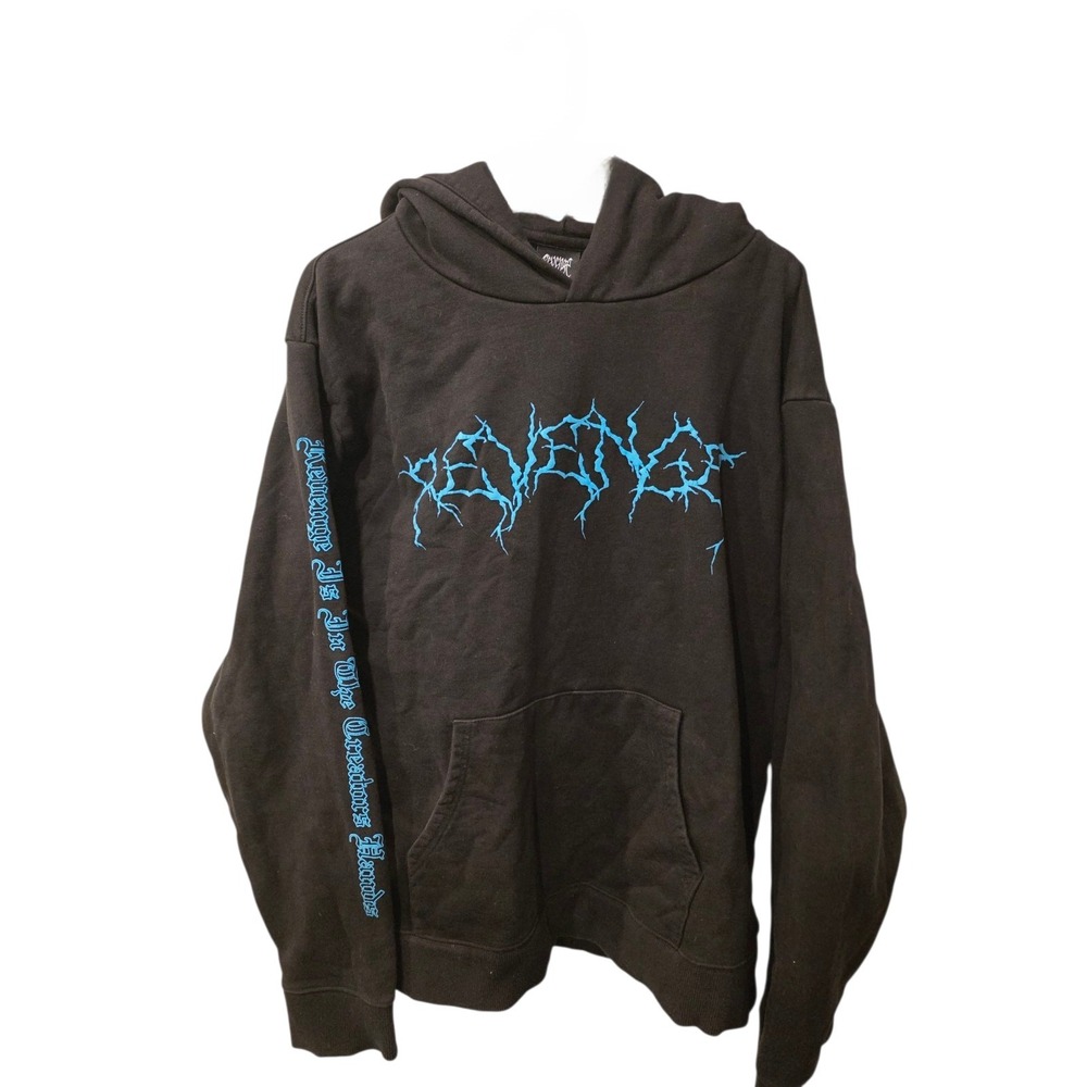 Revenge XXXTENTACION Lightning Hoodie Black/Blue XL -NOT A Repo